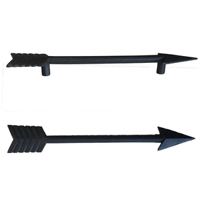 (2) - 14" Arrow Pull Handle - BB-01 - for Gate, Garage, Closet, Cabinet, Sliding Barn & Shed Doors - in Vintage Black Finish- BB-01-BLK