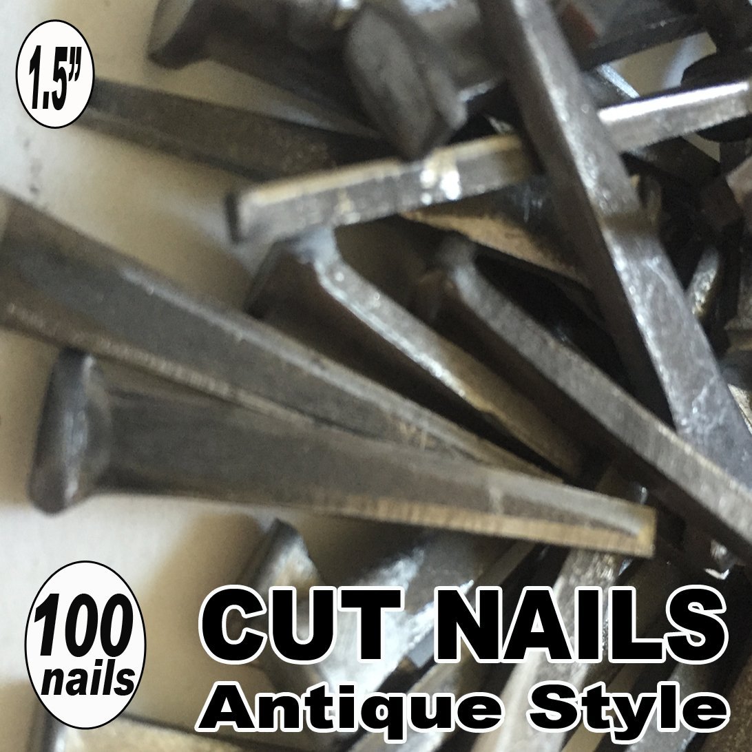 (100) 1.5" COMMON CUT Nails-Antique Style