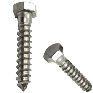 1/4" X 1.5" 304 Grade Stainless Steel lag