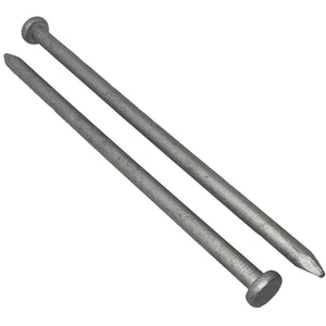 6" x 3/8" Galvanized steel landscaping staples and nails for securing turf, logs, timber tie spikes - Qty