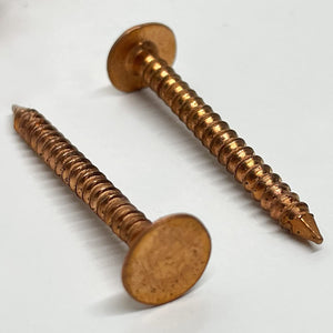 1.5" - Copper Ring Shank - Roofing/Slating nails - 100% Pure Copper nails