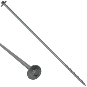 BRAUNY BOY - #12 x 8”- Extra Long Structural Lag Heavy Duty Construction Wood Screw – Galvanized Corrosion Resistant Coating Exterior Timber, Landscape - Easy Flange HEX Head Drive - 8 in - Qty