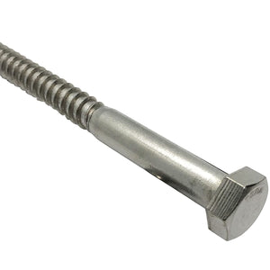 1/4" X 4" - 304 Grade Stainless Steel lag Screws, Hex Head Fasteners, Stainless Steel Screws