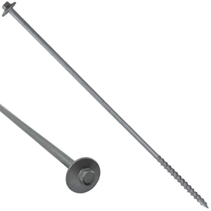 BRAUNY BOY - #12 x 10”- Extra Long Structural Lag Heavy Duty Construction Wood Screw – Galvanized Corrosion Resistant Coating Exterior Timber, Landscape - Easy Flange HEX Head Drive - Qty (25)