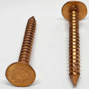 1.5" - Copper Ring Shank - Roofing/Slating nails - 100% Pure Copper nails