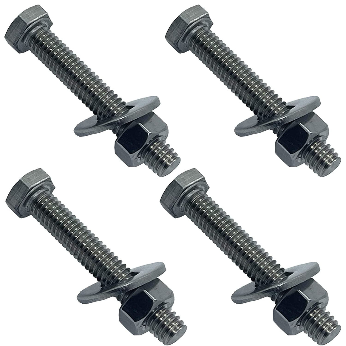 5/16"-18-2" - 304 Stainless Steel (18-8) - Hex Head Bolts - Machine Screws - Hardened Steel Bolts - Full Thread - Bolts+Nuts+Washers (50)