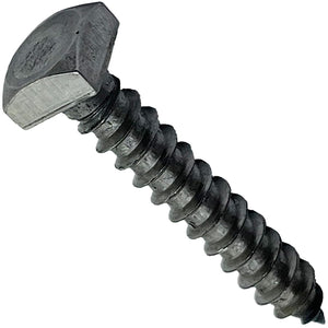BRAUNY BOY HARDWARE - ¼” x 1.5” - Rustic Square Head Lag Wood Screws – Decorative Antique Metallic Square Drive Lag Bolts – Bare Metal - ¼ in x 1 ½ in - for Hinges, Cabinets & Doors (25, Screws)