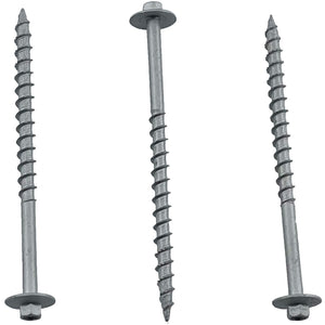 BRAUNY BOY - #12 x 4”- Structural Lag Heavy Duty Construction Wood Screw – Galvanized Corrosion Resistant Coating Exterior Timber, Landscape - Easy HEX Head Drive – Flange Head 4 in - Qty