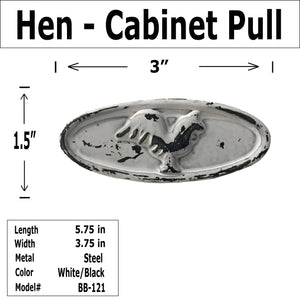 3.25" - Rooster - Cabinet Door Pull Handle - BB-121