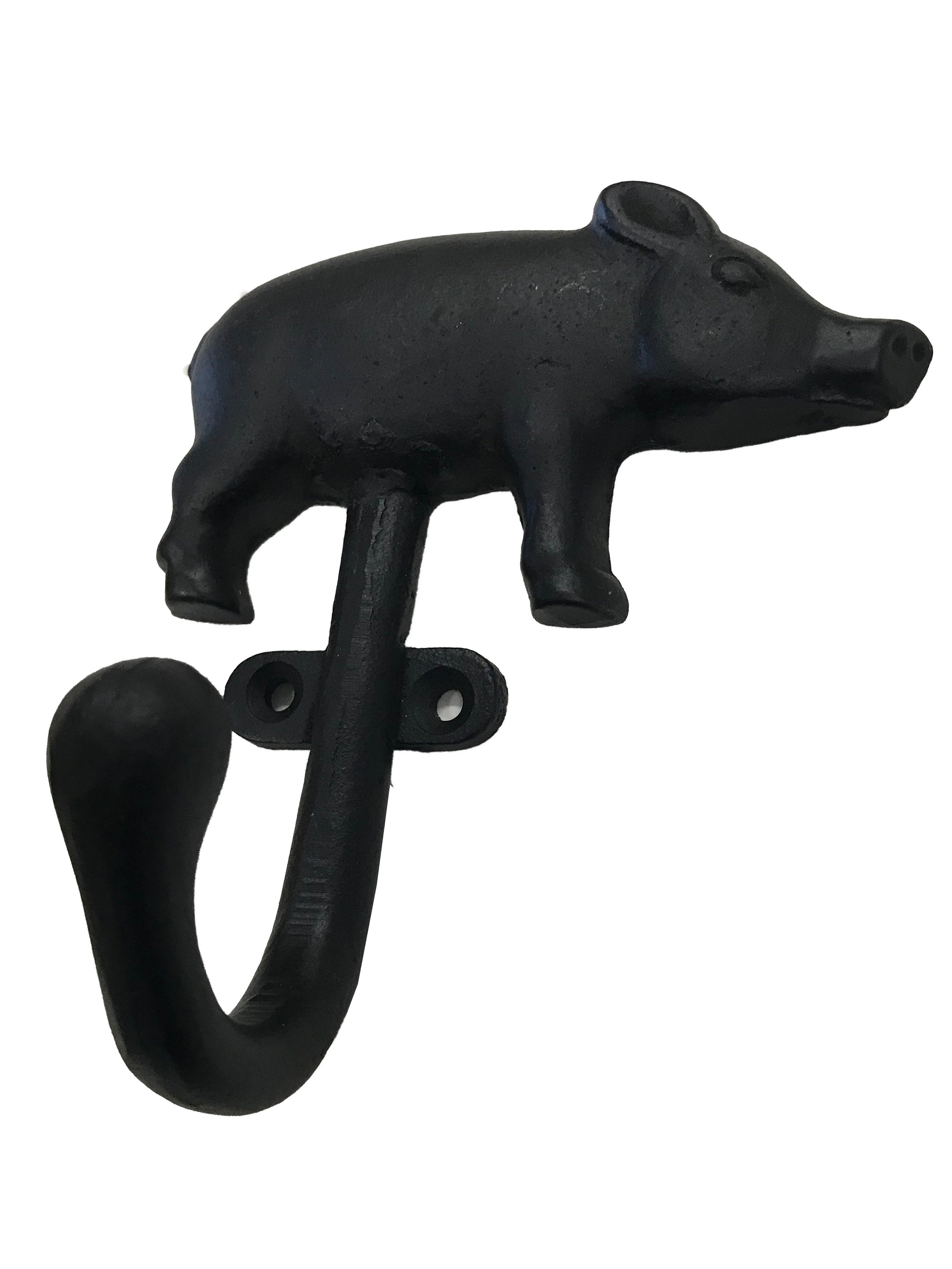 Wrought Iron Farm Pig-Coat Hook BB-252 - Main Image