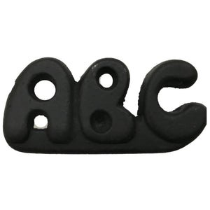 2" - "ABC" Letters - Cabinet Door Pull Knob - BB-167