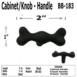 2" - DOG BONE - Cabinet Door Pull Knob - BB-183