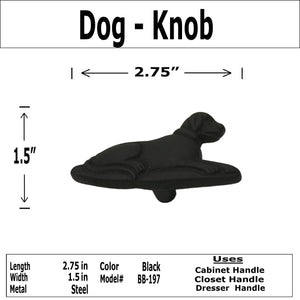 2.5" - DOG - Cabinet Door Pull Knob - BB-197