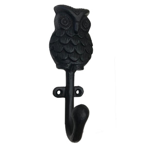 6"- Wrought Iron Owl-Coat Hook - BB-253