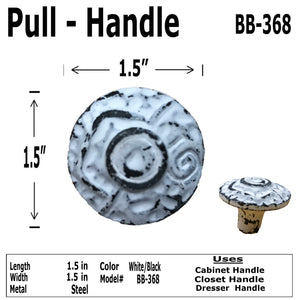 1.5" - ANCIENT SCRIPT - Cabinet Door Pull Knob - BB-368