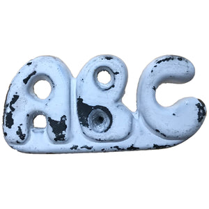 2.25" - "ABC" Letters - Cabinet Door Pull Knob - BB-397