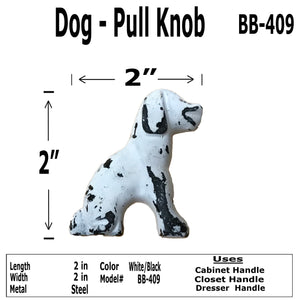 2" - DOG SITTING - Cabinet Door Pull Knob - BB-409
