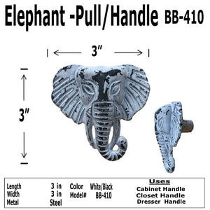 3" - ELEPHANT - Cabinet Door Pull Knob - BB-410