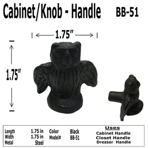 1.75" - OWL - Cabinet Door Pull Knob - BB-51