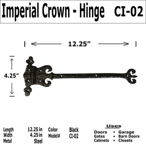 12.25"  Imperial Crown Hinge - CI-02