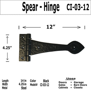 12" - SPEAR Hinge - CI03-12