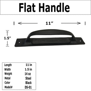11" - PRIMITIVE FLAT HANDLE - Door Cabinet Handle - DS-01
