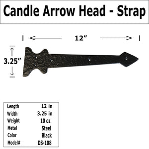 12" - Candle Arrow Head - Strap - DS-108