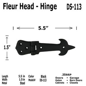5.5" - Fleur Head - Hinge - DS-113