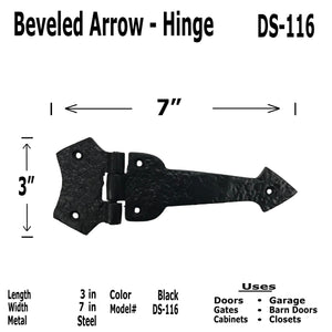 7"- Beveled Arrow - Hinge - DS-116