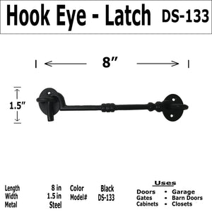 8"- Eye Hook - Latch - DS-133