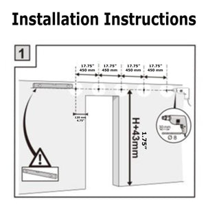 6.6" Sliding Barn Door Hardware - HM2001