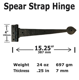 Spear strap hinge - 15.25"