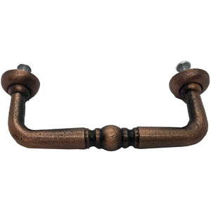 5" Colonial Style - BB-602 - Iron Cabinet Knob Handle - For Gate, Drawer, Closet, Cabinet, Dresser - Black Finish For interior & Exterior Designing - Copper color (10)