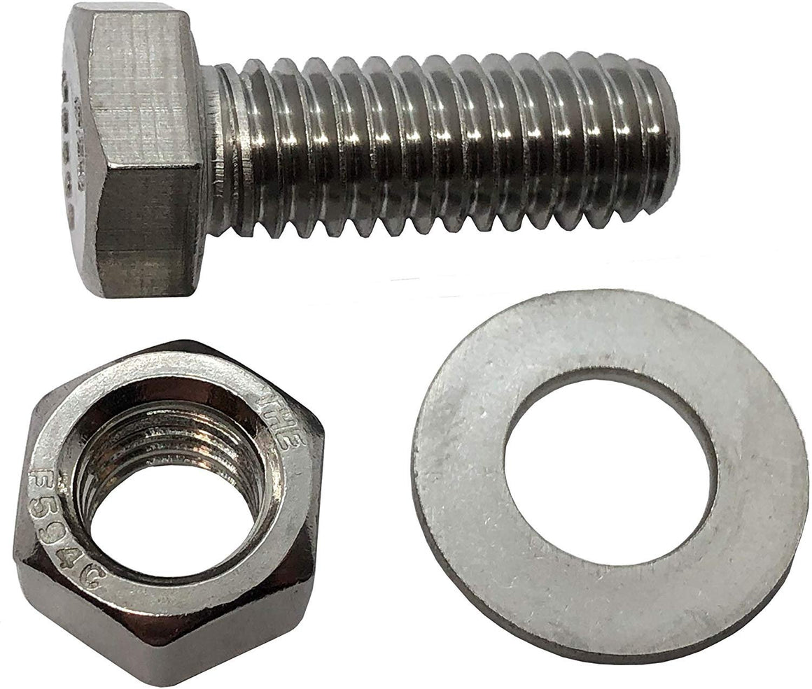 1/2" - 13 x 2" - 304-STAINLESS STEEL BOLTS, NUTS & WASHERS - 18-8 HEX HEAD Bolt - 304 Grade