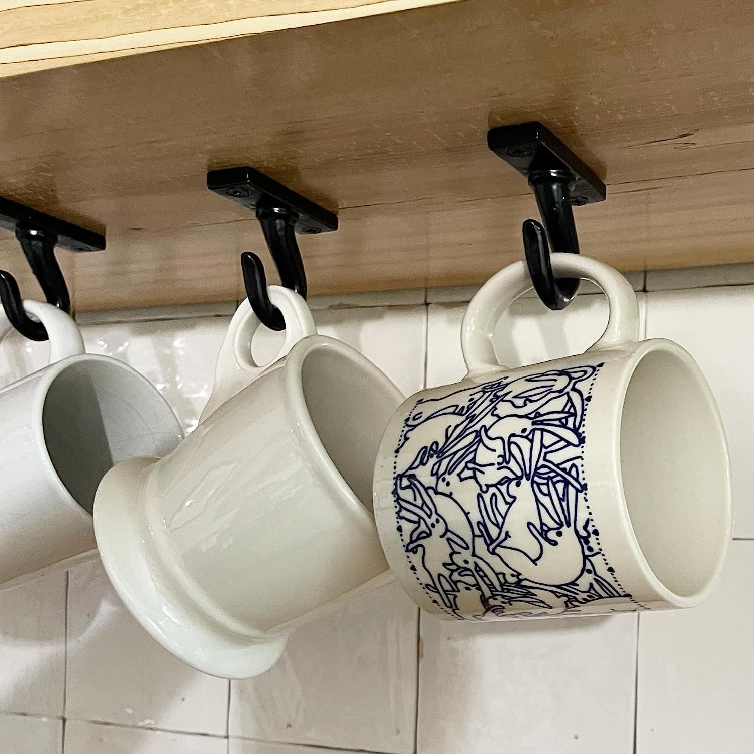 ANTIQUE HARDWARE DEPOT - 2.5”-Under Cabinet or Shelf Coffee Mug