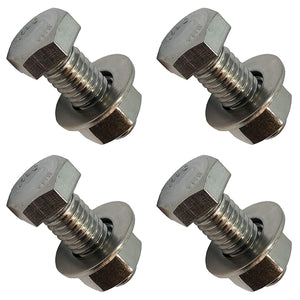 1/4" - 20 x 2". 304-STAINLESS STEEL BOLTS, NUTS & WASHERS - 18-8 HEX HEAD Bolt - 304 Grade. General Purpose (10) Bolts + (10) Nuts + (10) Washers