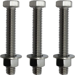 1/2" x 3" - 304-STAINLESS STEEL BOLTS, NUTS & WASHERS - 18-8 HEX HEAD Bolt - 304 Grade