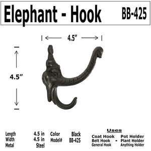 OLD NAIL SOURCE 4.5" Elephant Snout - BB-425 - Long Coat Hook - for Coats, Bags, Hand Towel etc - Brass Finish for Interior & Exterior Designing Coat Hook (2)