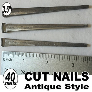 (40) 3.5" COMMON CUT Nails-Antique Style -16d