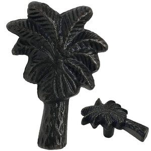 1.5"- Palm Tree - Cabinet Knob Handle - For Gate, Drawer, Cabinet - White-Black Finish For interior & Exterior Designing - Palm Tree (1)