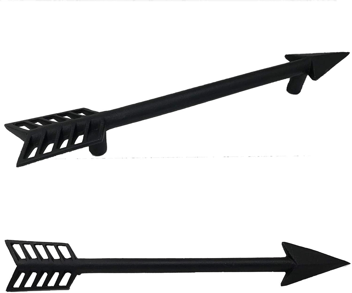 14" Arrow Pull Handle - BB-02 - For Gate, Garage, Closet, Cabinet, Sliding Barn & Shed Doors - In Vintage Black Finish.