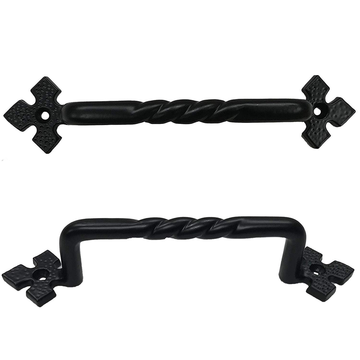 7" - BB-261 - Twisted Cross - Cabinet Handle - For Gate, Drawer, Closet, Cabinet, Dresser - Black Antique Finish For interior & Exterior Designing (4)