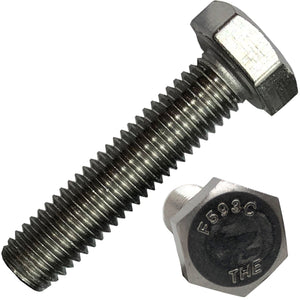 3/8" -16 x 3" - 304-STAINLESS STEEL - 18-8 HEX HEAD BOLT - 304 Grade. General Purpose - Hurricane Bolt