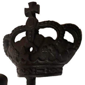 OLD NAIL SOURCE (1 4.25" - Imperial Crown - BB-249 - Coat Hook - for Coats, Bags, Hand Towel etc - Black Wrought Iron Finish