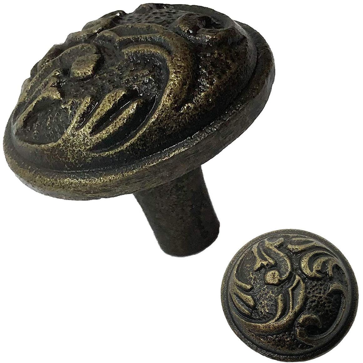 1.75"- Round Ornate Knob - KB-103 - Cabinet Knob Handle - For Gate, Drawer, Cabinet, Dresser - For interior & Exterior Designing