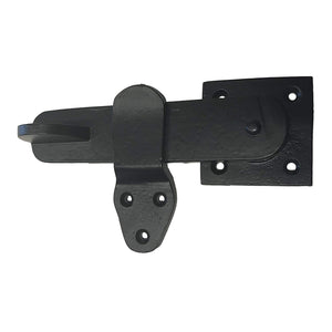 5.75" Door Latch - DS-137 Antique Style Door Latch Door Latch for Gates, Doors, Closet, Cabinet, Sliding Barn & Shed Doors - in Vintage Black cast Iron Finish for Interior & Exterior Designing - (1)