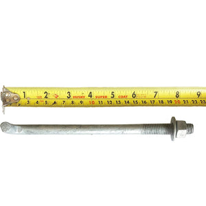 8" x 1/2" - Anchor Bolt - Galvanized - with Nut + Washer (5)