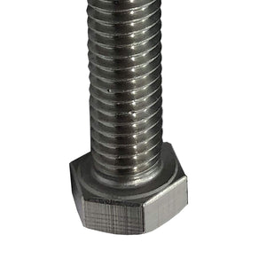 M6 x 20mm - 1.0 Pitch - 304 Stainless Steel A2-70, Full Thread, Bright Finish, Machine Thread-Metric Bolt (50)