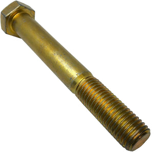 1" x 7.25" - Hex Head - Yellow Zinc coated - Shear bolt screw - Grade 8 - Partial thread-9 tpi