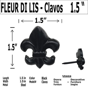 Fleur di lis - Clavos nails - 1.5"
